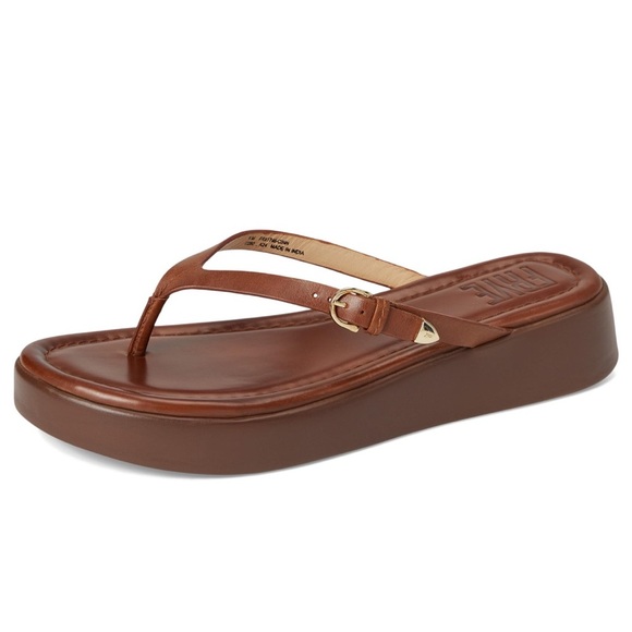 FRYE Maya Buckle Thong Sandals,  Cinnamon Brown, NIB, Size 9 - Picture 7 of 9